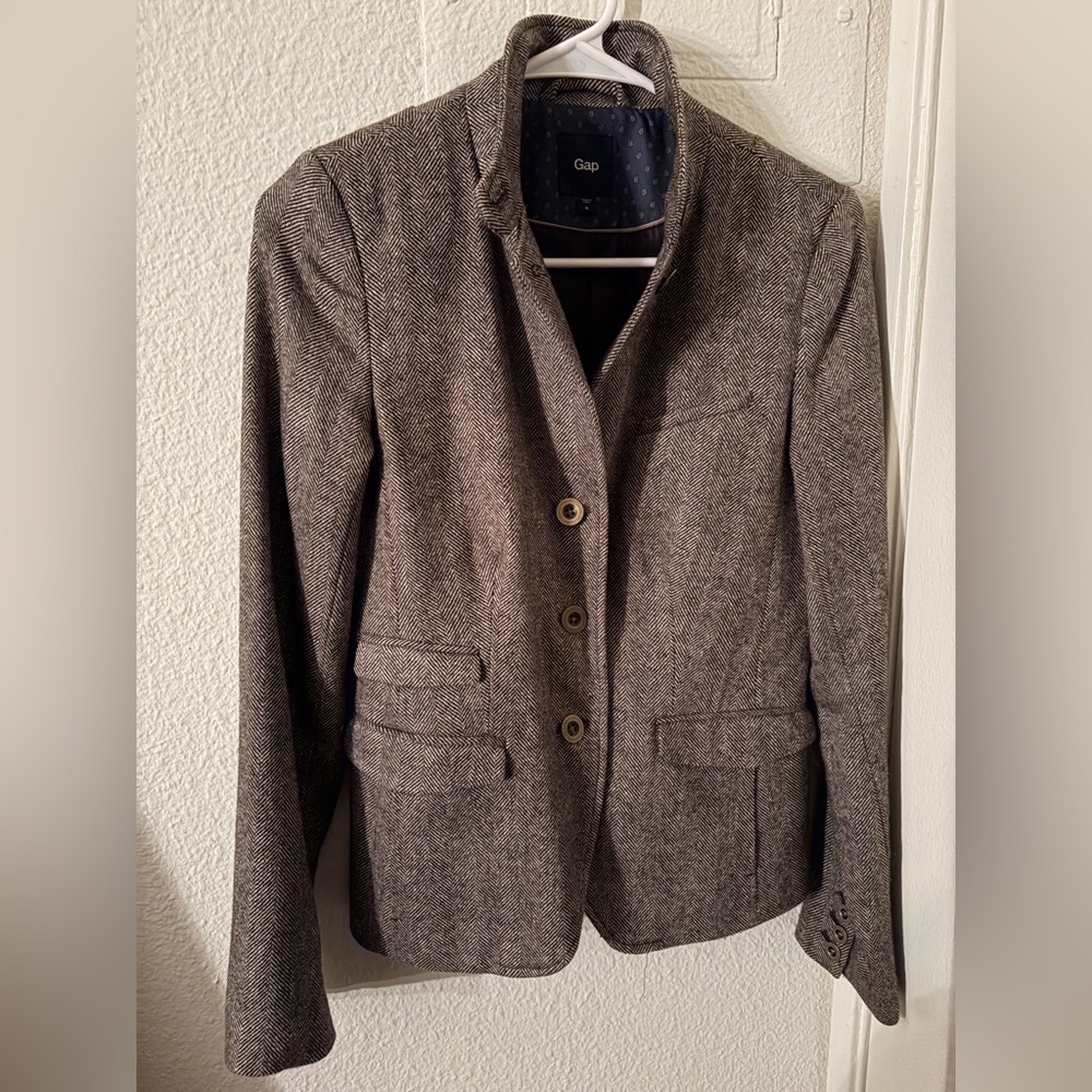 GAP Women's Herringbone Blazer in Brown